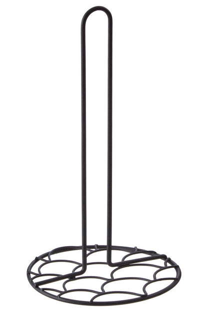 Vertex Deco Matt Black Kitchen Roll Holder
