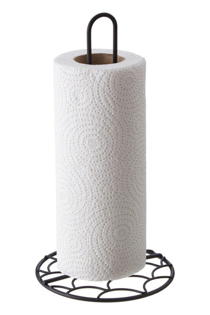 Vertex Deco Matt Black Kitchen Roll Holder