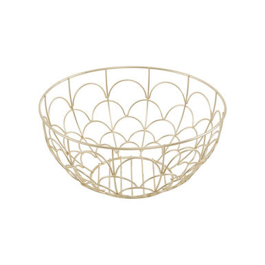 Deco Matte Gold Fruit Basket | Vertex