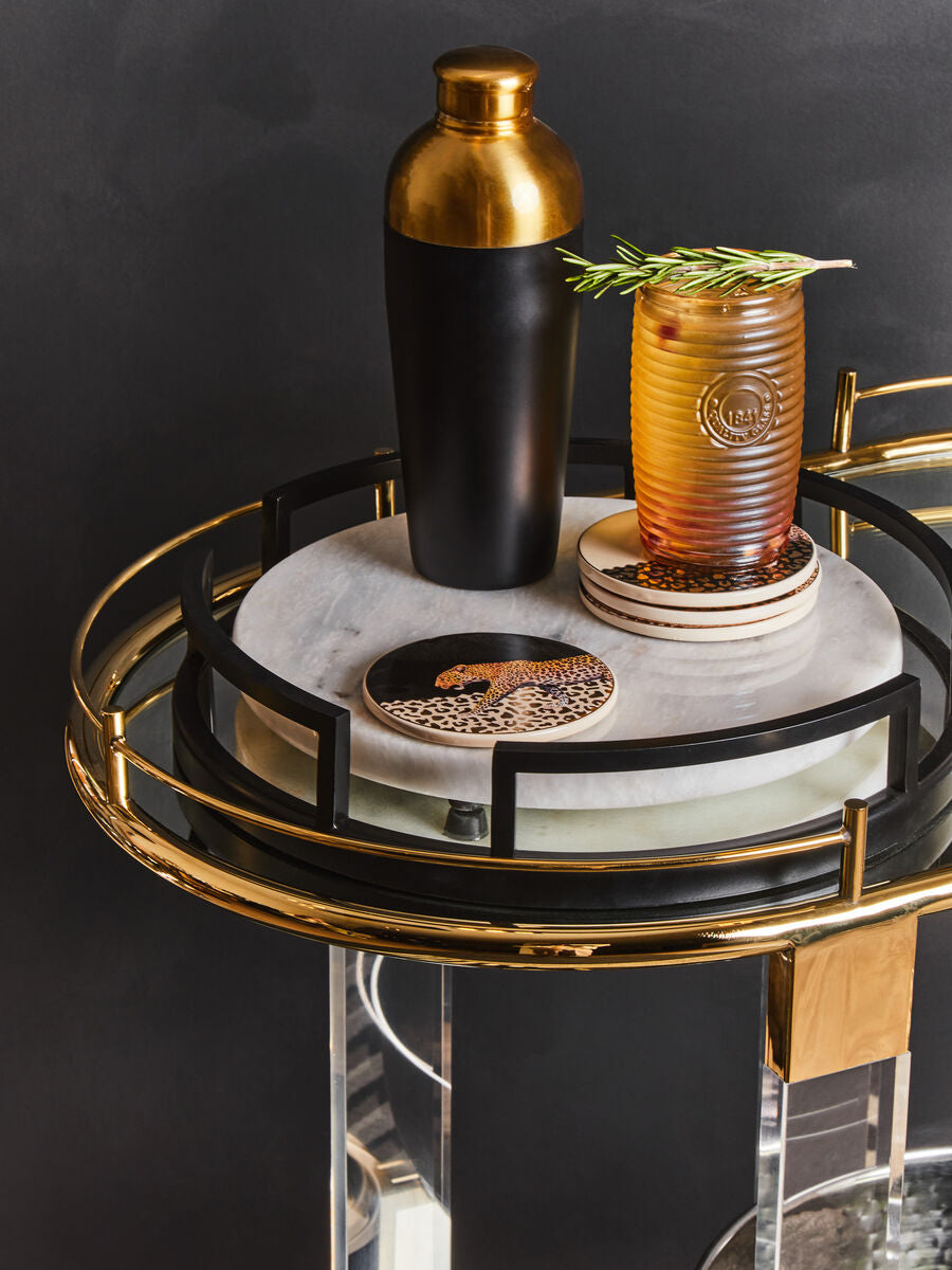Mixology Gold Finish And Black Cocktail Shaker