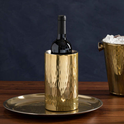 Mixology Hammered Brass Wine Cooler