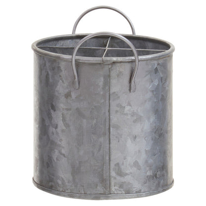 Drummond Four Section Galvanised Steel Cutlery Holder