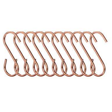 Sorello Set Of 10 Rose Gold Hanging Hooks