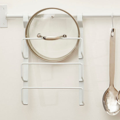 Sorello White Iron Hanging Pan Lid Rack