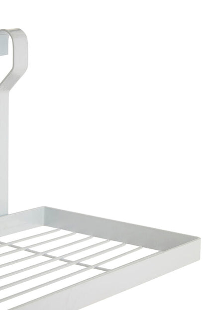 Sorello White Iron Single Shelf Storage Rack