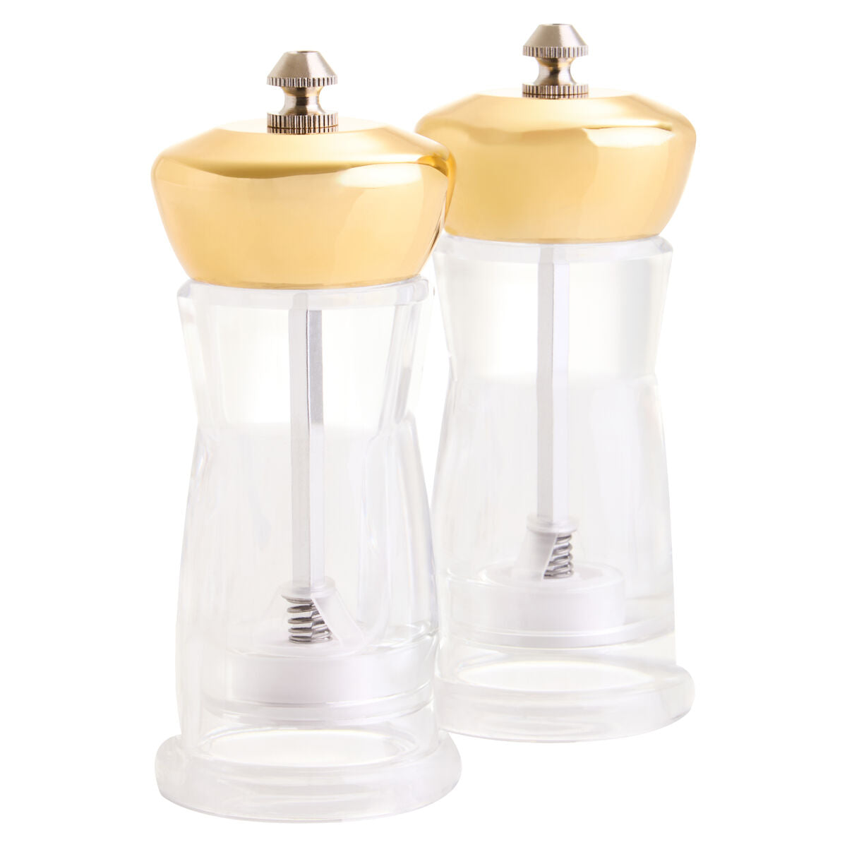 Cody Gold Salt And Pepper Mill Set On Stand