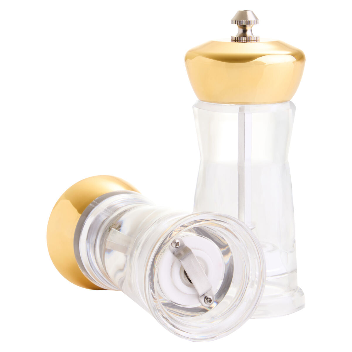 Cody Gold Salt And Pepper Mill Set On Stand