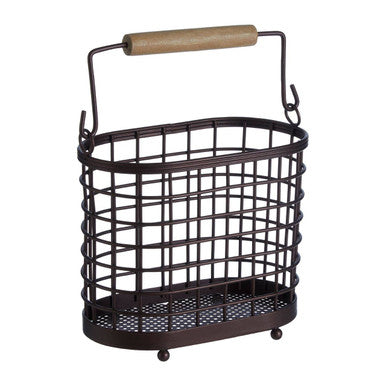 Vertex Oval Bronze Coated Utensil Holder