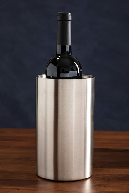 Dakota Stainless Steel Brushed Finish Wine Cooler