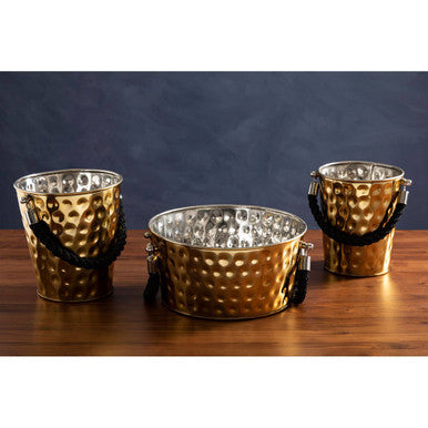 Miressa Small Gold Finish Party Bucket