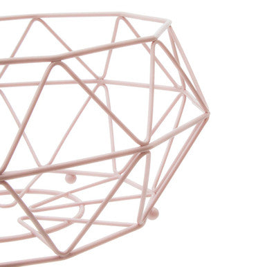 Vertex Pink Fruit Basket With Ball Feet