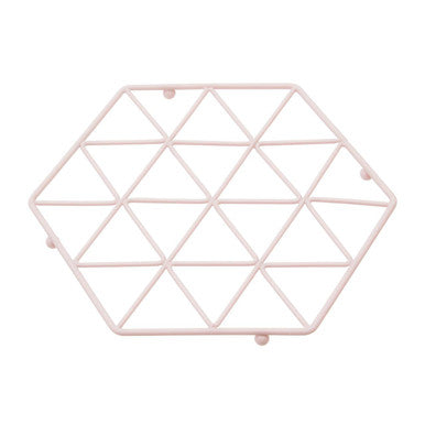 Vertex Pink Finish Hexagonal Trivet