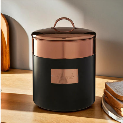 Prescott Charcoal And Copper Bread Bin