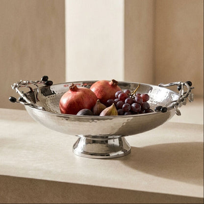 Miressa Low Silver Grapes Fruit Bowl