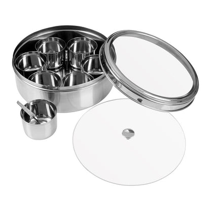 Syd Set Of 7 Spice Storage Container With Clear Lid