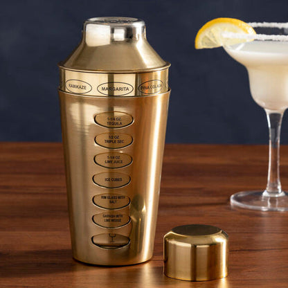 Recipe Brushed Brass Cocktail Shaker