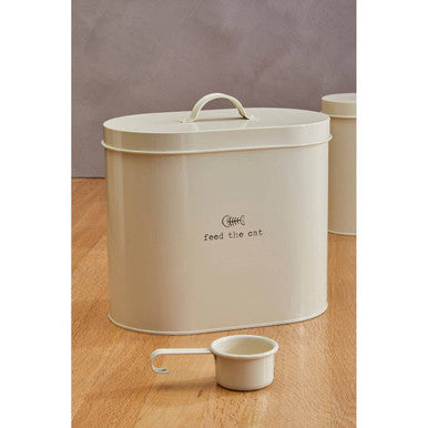 Adore Pets 6.5Ltr Cream Cat Food Storage Bin with Scoop