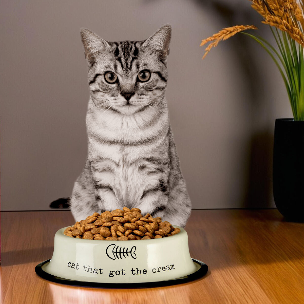 Adore Pets 0.4Ltr Cat That Got The Cream Bowl