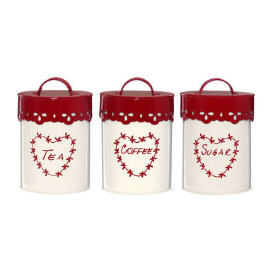 Anglaise Tea Coffee and Sugar Canister Set