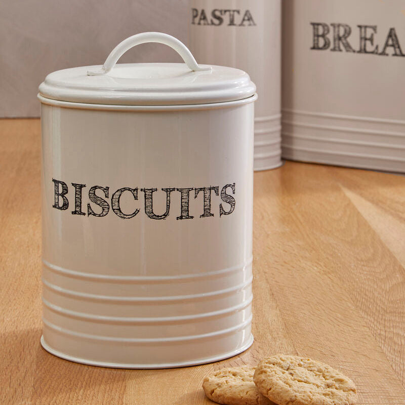 Sketch Cream Biscuit Canister