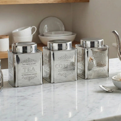 Stainless Steel Tea Coffee and Sugar Set | Chai