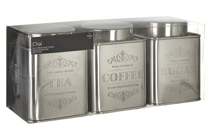 Stainless Steel Tea Coffee and Sugar Set | Chai