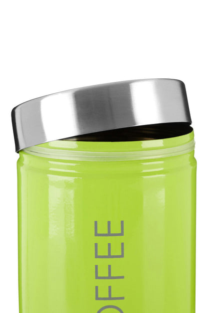 Lime Green Enamel Tea Coffee & Sugar Set