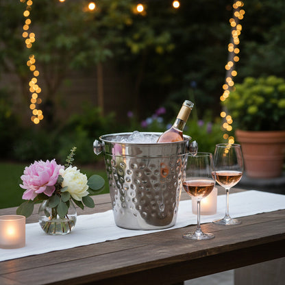 Mixology Hammered Effect Stainless Steel Ice Bucket