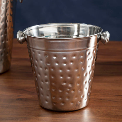 Mixology Hammered Effect Stainless Steel Ice Bucket