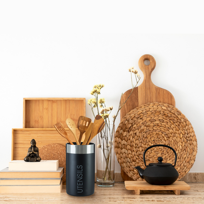 Black Enamel Finish Utensil Holder | Liberty