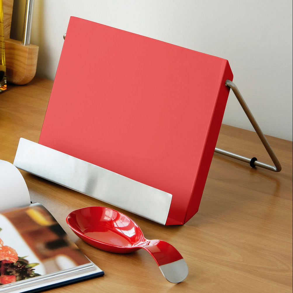 Red Enamel Recipe Stand