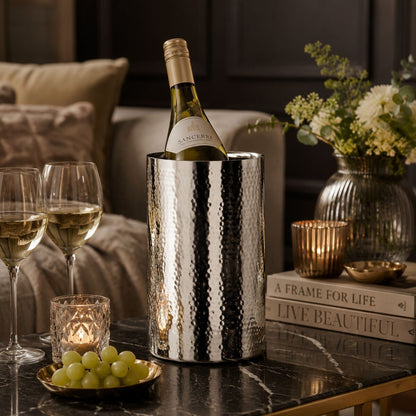 Martel Stainless Steel Hammered Effect Wine Cooler