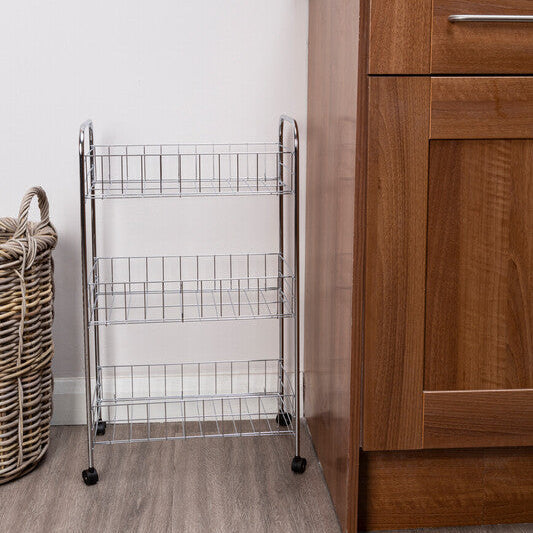Franco Chrome 3 Tier Storage Cart