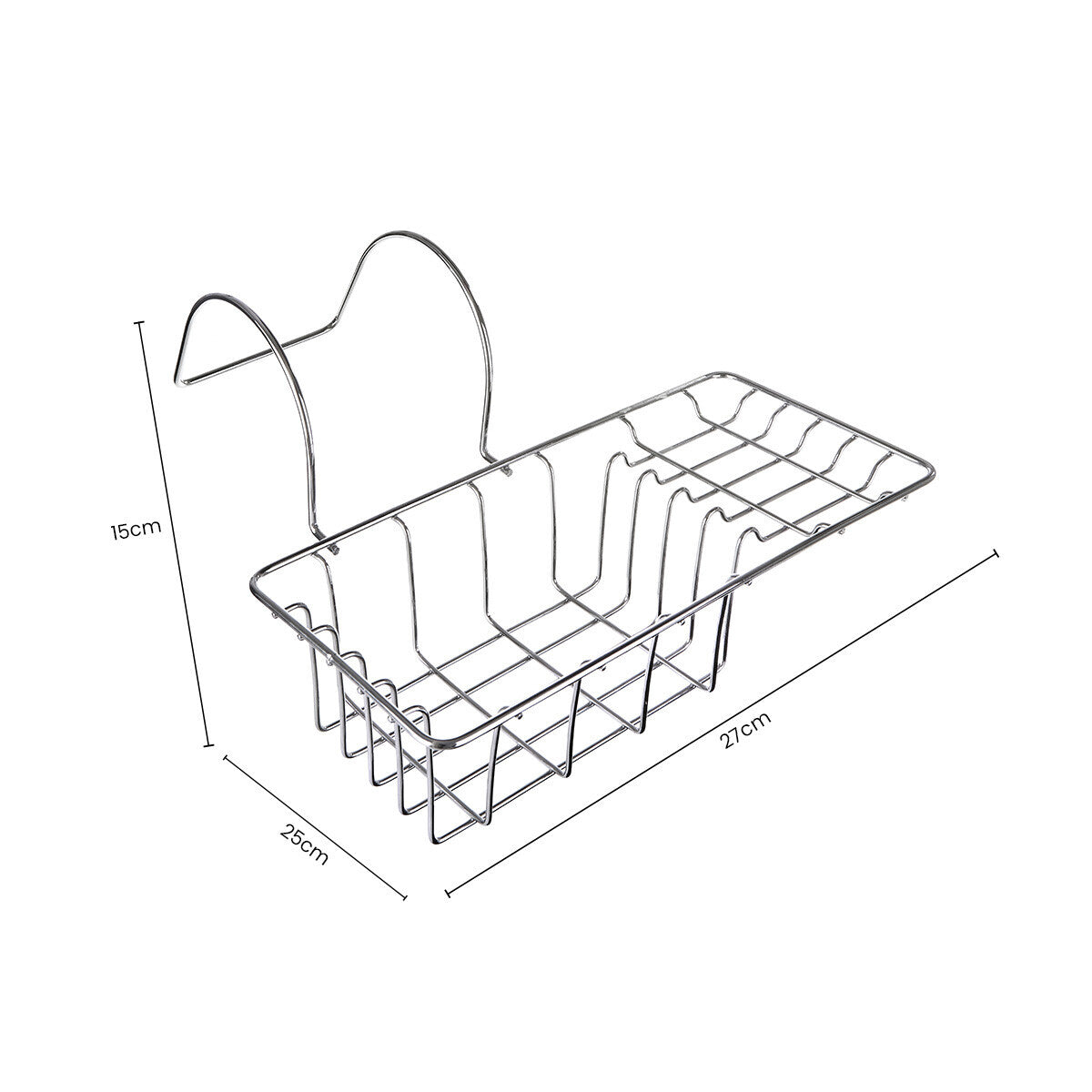 Dara Chrome Wire Hanging Bath Caddy