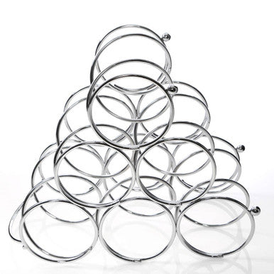 Zuko Chrome 6 Bottles Triangular Wine Rack