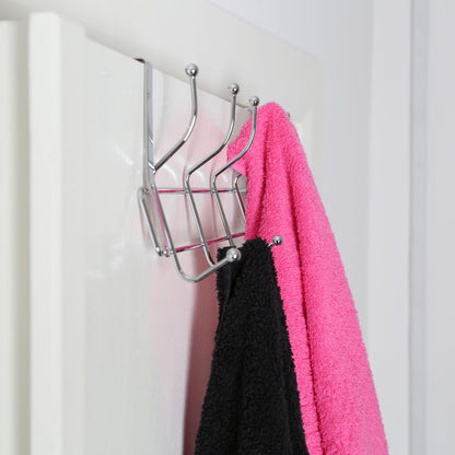 Chic Ten Hook Over Door Chrome Hanger