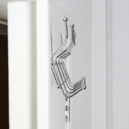 Chic Ten Hook Over Door Chrome Hanger