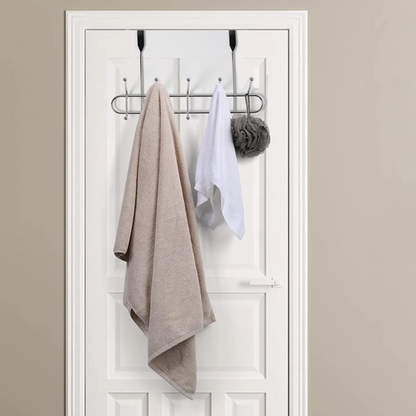 Chic Deluxe Chrome 10 Hook Over Door Hanger