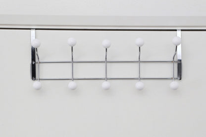 Chrome Over Door Hanger with Ten Ball Hooks | Jaxen