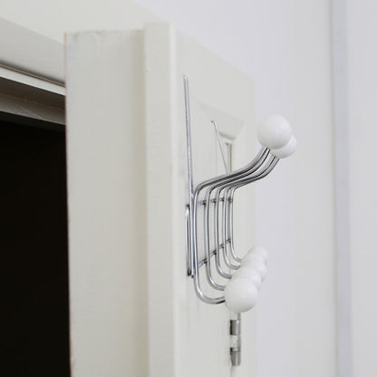 Chrome Over Door Hanger with Ten Ball Hooks | Jaxen