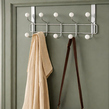 Chrome Over Door Hanger with Ten Ball Hooks | Jaxen
