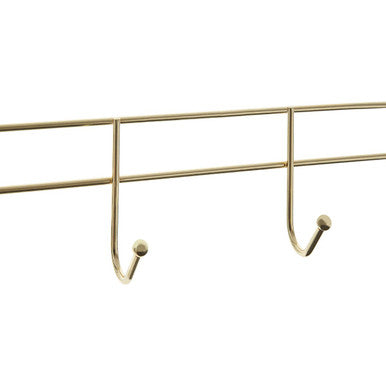 4 Hook Champagne Gold Over Door Hanger