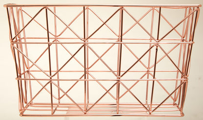 Vertex Copper Finish Zigzag Wire Basket