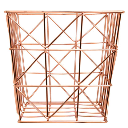 Vertex Copper Finish Zigzag Wire Basket