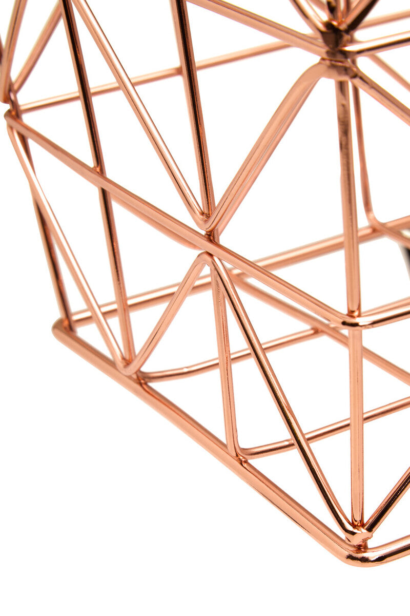 Vertex Copper Finish Zigzag Wire Basket