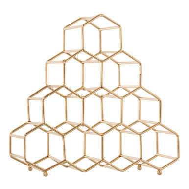 Vertex 10 Bottle Gold Finish Spice Rack