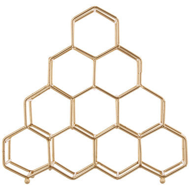 Vertex 10 Bottle Gold Finish Spice Rack
