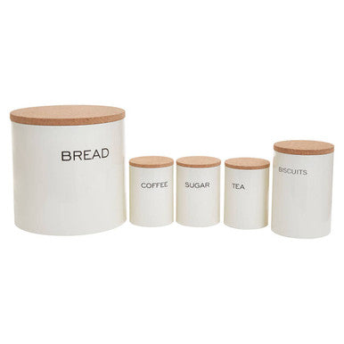 Easton 5 Piece Kitchen  Storage Set in Cream