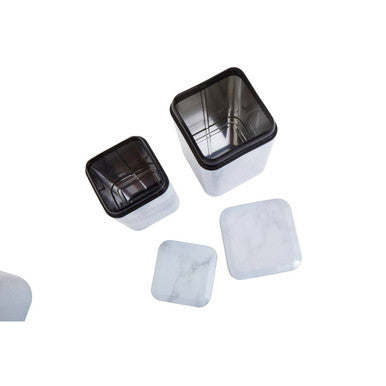 Easton 5 Piece Marble Effect Kitchen Storage Set