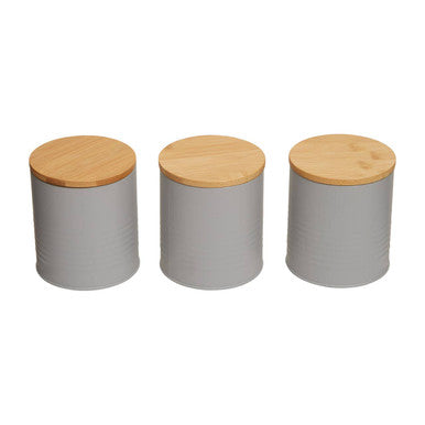 Set Of Three Alton Grey Canisters